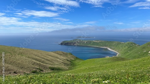 View of Cape Sukoton, Rebun Island on a summer day