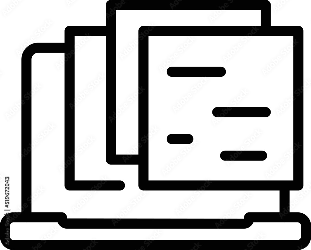 Laptop snapshot icon outline vector. Image zoom. Camera button Laptop snapshot icon outline vector. Image zoom. Camera button