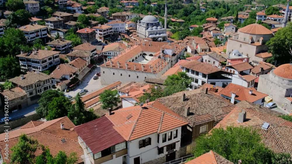 Panoramic 4k 60fps video of Safranbolu and old historical houses, an old and very beautiful city from the Ottoman Empire Panoramic 4k 60fps video of Safranbolu and old historical houses, an old and very beautiful city from the Ottoman Empire