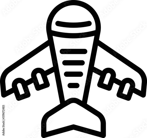 Airplane fly icon outline vector. City accommodation. Social resource