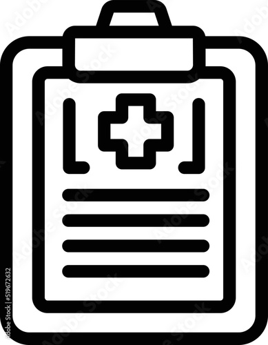 Medical board icon outline vector. Hotel facility. Room modern