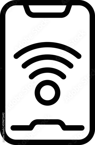 Smartphone wifi icon outline vector. Hostel facility. Family room