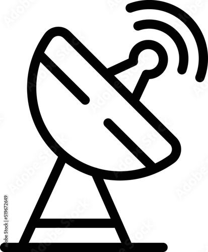 Satellite tv icon outline vector. Hotel facility. Modern room