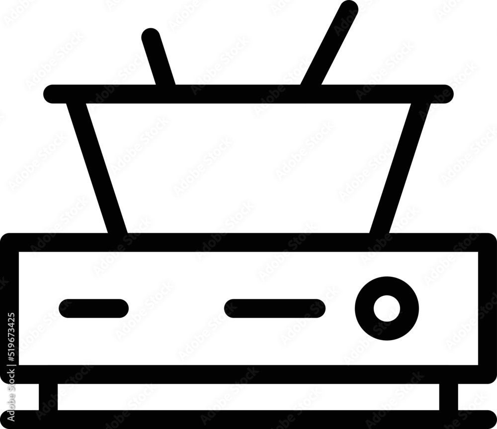 Electric cook fondue icon outline vector. Food bread. Fondu pot Electric cook fondue icon outline vector. Food bread. Fondu pot
