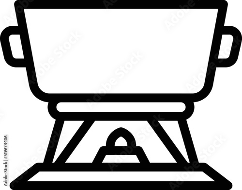 Melted food icon outline vector. Cooking dish. Meat cheddar