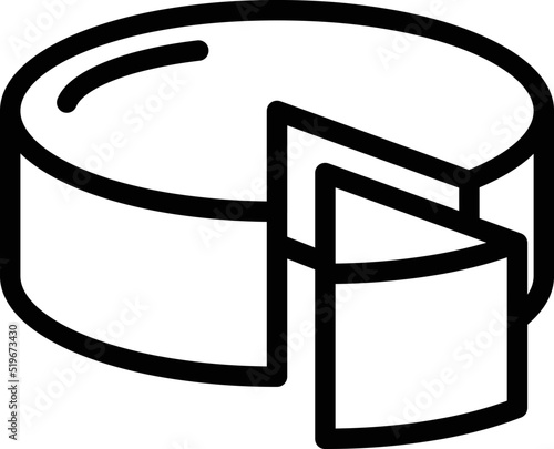 Swiss cheddar icon outline vector. Fondue cheese. Cow cook