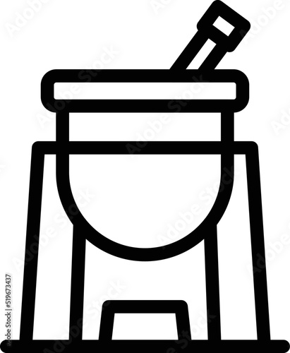 Fondue sauce icon outline vector. Cheese food. Melt cooking