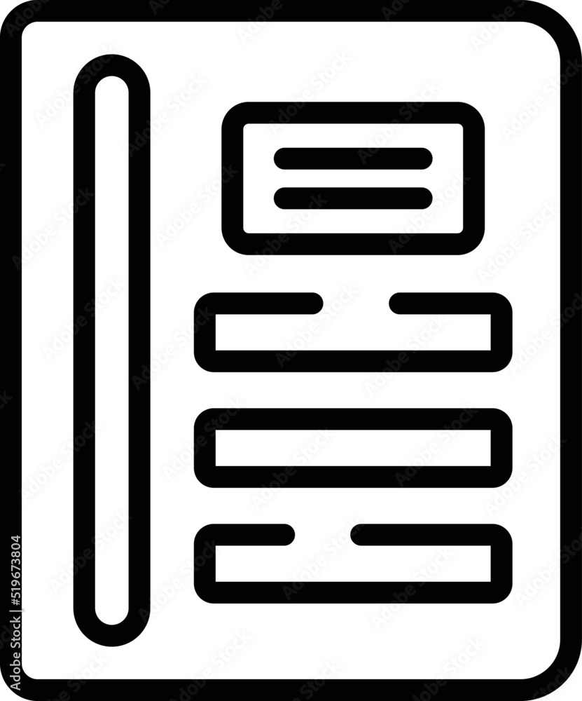 Food menu review icon outline vector. Certificate inspection. Critic research Food menu review icon outline vector. Certificate inspection. Critic research