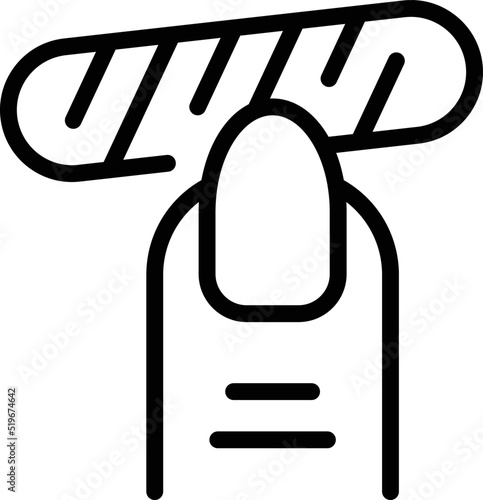 Polish nail icon outline vector. Bar art. Studio care