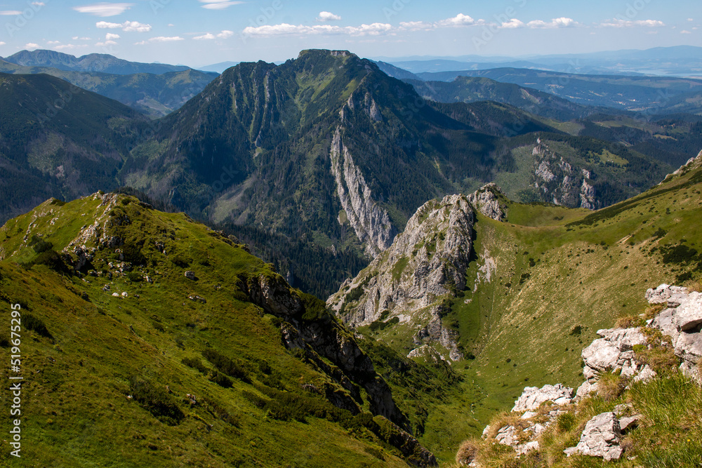 Tatry Mountains near Zakopane, Poland. The view from Czerwony Wierchy.