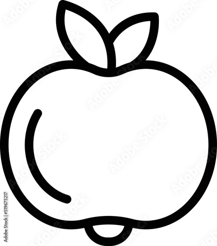 Apple fruit icon outline vector. Paleo diet. Vegan free