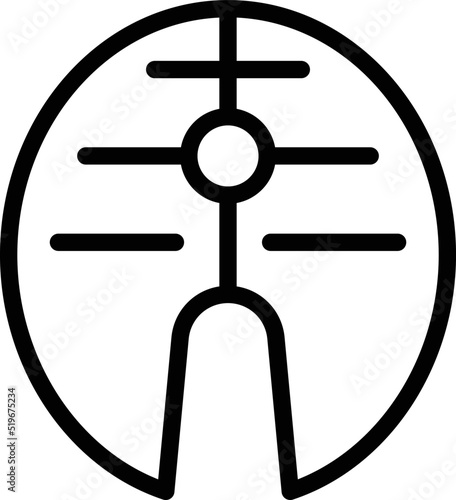 Fish piece icon outline vector. Paleo diet. Sea food