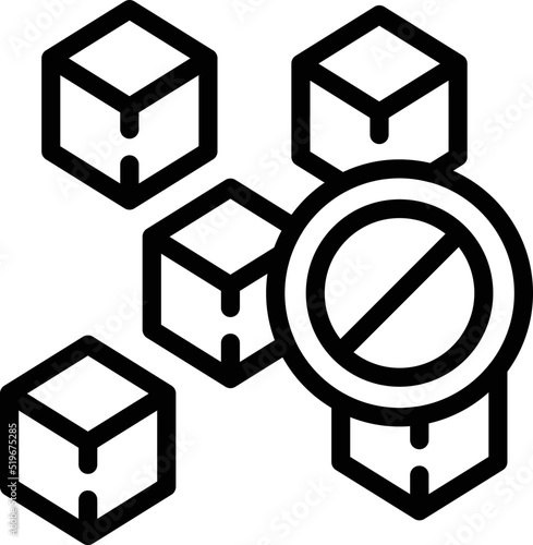 No sugar cubes icon outline vector. Paleo diet. Free food