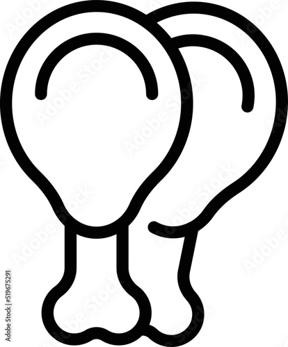 Meat food icon outline vector. Paleo diet. Keto eating