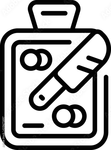 Cut meat icon outline vector. Raw ham. Fresh pork