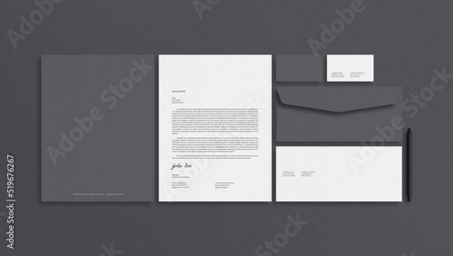 Business Logo Proposal Stationery Kit with Accent Color
