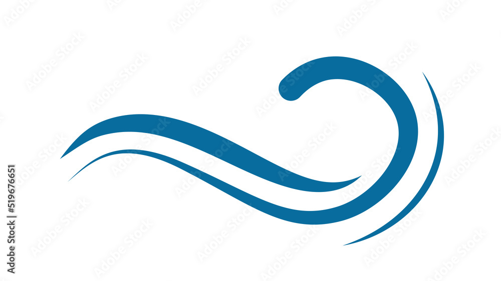 Blue wave icon