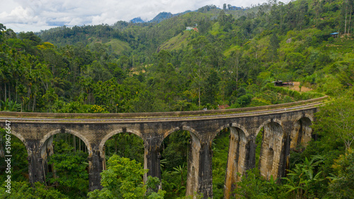 The Nine Arches Bridge Demodara is one of the iconic bridges in Sri Lanka. Ella town.