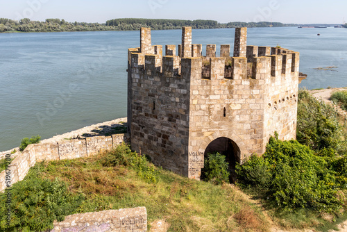 Ruins of Fortress in town of Smederevo, Serbia photo