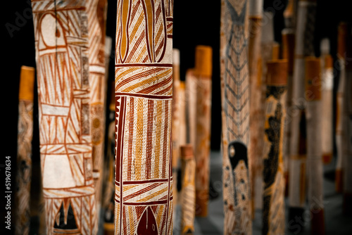 didgeridoos aboriginal indigenous musical instruments in gallery