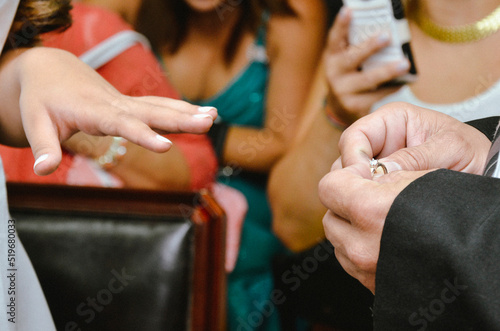 bride and groom holding hands © Oriel