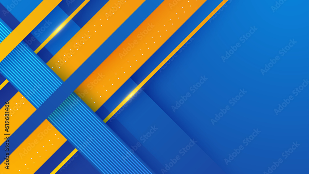 Blue and yellow abstract background. Vector abstract graphic design banner pattern background template.