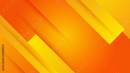 Abstract orange and white geometric shape with futuristic concept background