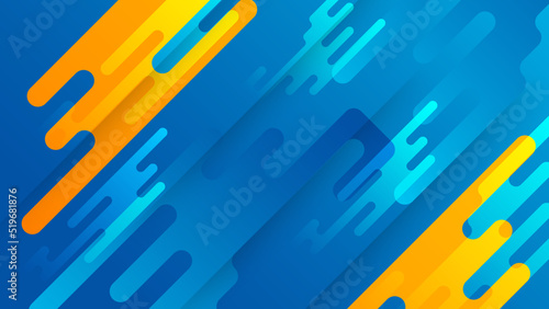 Blue yellow and orange abstract background. Design for poster, template on web, backdrop, banner, brochure, website, flyer, landing page, presentation, and webinar