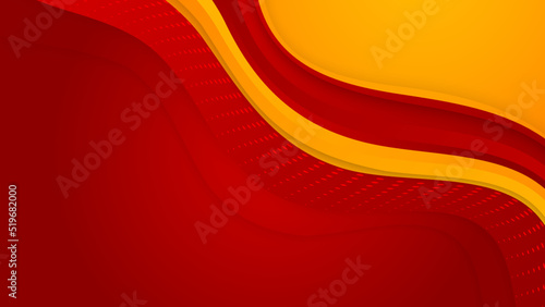 Orange yellow and red geometric shapes abstract background geometry shine and layer element vector for presentation design. Suit for business, corporate, institution, party, seminar, and talks
