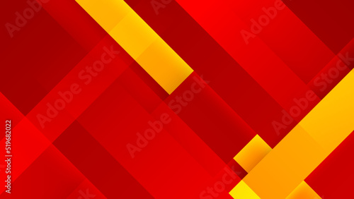 Orange yellow and red geometric shapes abstract background geometry shine and layer element vector for presentation design. Suit for business, corporate, institution, party, seminar, and talks