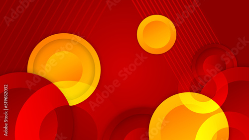 Orange yellow and red geometric shapes abstract background geometry shine and layer element vector for presentation design. Suit for business, corporate, institution, party, seminar, and talks