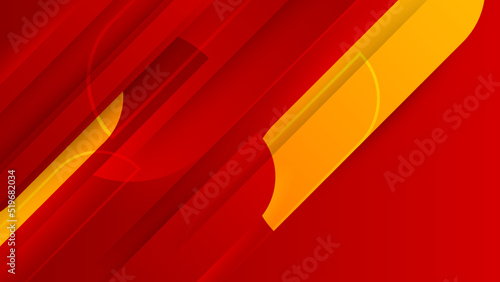 Orange yellow and red geometric shapes abstract background geometry shine and layer element vector for presentation design. Suit for business, corporate, institution, party, seminar, and talks