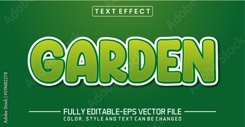 Garden font Text effect editable