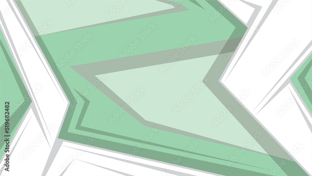 Obraz premium Abstract cartoon green polygonal shapes background. 