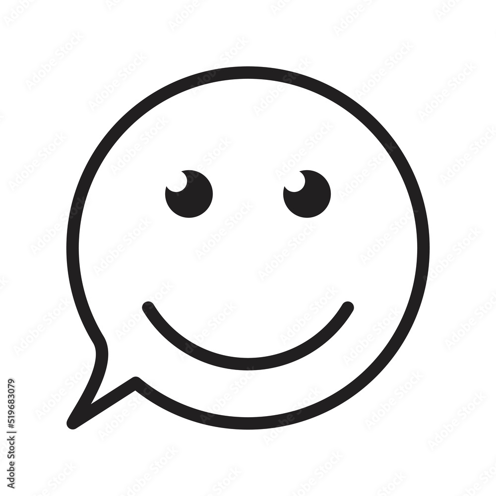 Face smile vector icon, white background
Face smile vector icon, white background