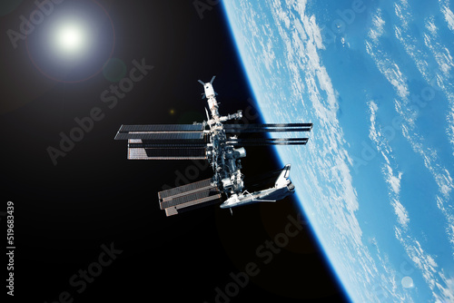 Fototapeta Naklejka Na Ścianę i Meble -  Iss, the beginning of the existence of the station. Elements of this image furnished by NASA