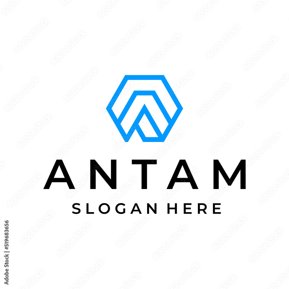 monogram letter A logo design monogram letter A logo design