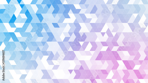 三角パターン背景素材，ブルーとレッドのグラデーション