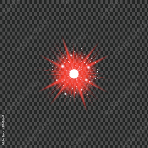 Transparent glowing lens flare 