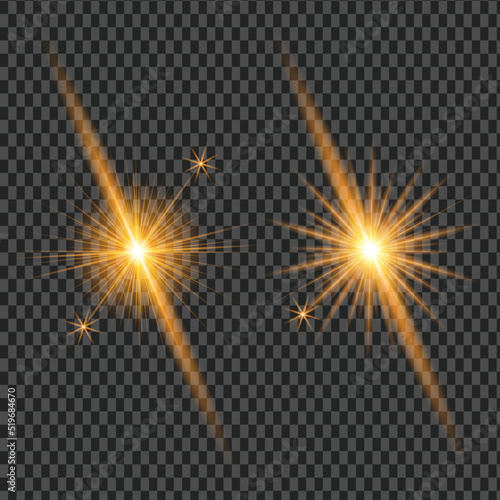 Transparent light flare Effect Glowing lens background