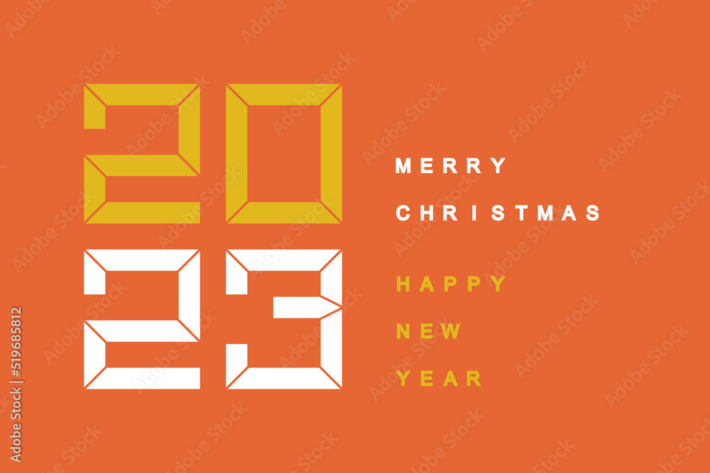 Happy New Year 2023 design. Happy New Year 2023 design.