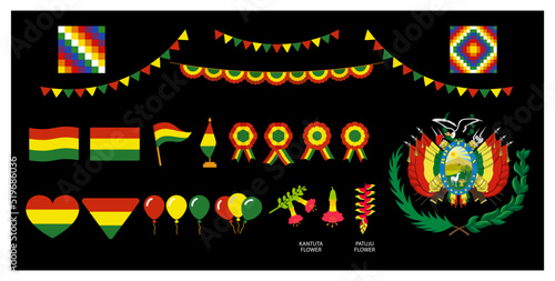 Fiestas patrias Bolivia, 6 de agosto, celebración día de la independencia boliviana photo