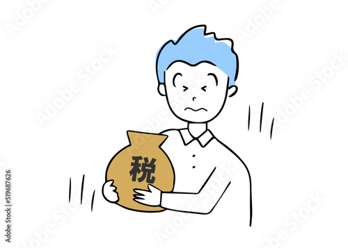 税金が重すぎると感じる男性