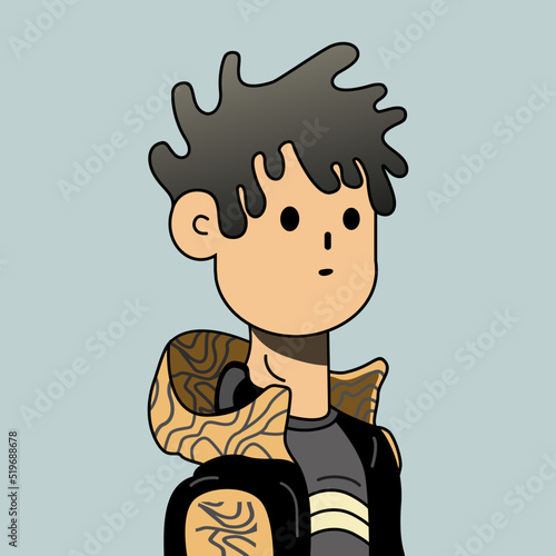 Avatar's asset profile vector NFT, this design can be used as your avatar's personal profile, unique and with an interesting color combination