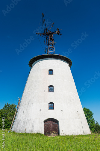 Strante windmill in sunny day  Smiltene  Latvia.