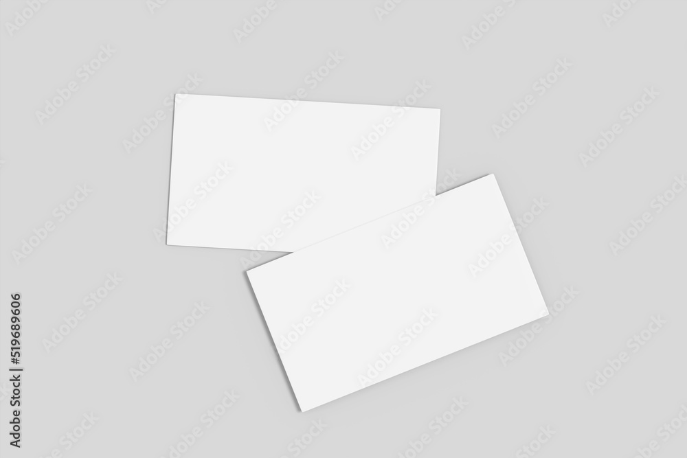 Realistic blank business card illustration for mockup. 3D Render. Realistic blank business card illustration for mockup. 3D Render.