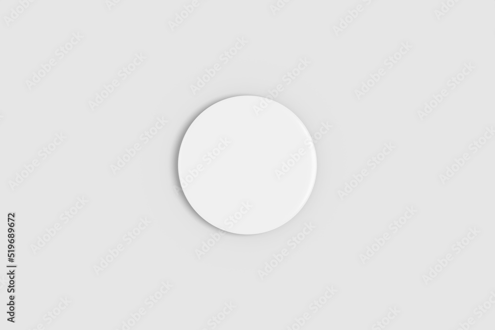 Realistic blank pin badge illustration for mockup. 3D Render. Realistic blank pin badge illustration for mockup. 3D Render.