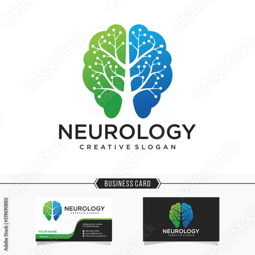 Neurology logo design vector template