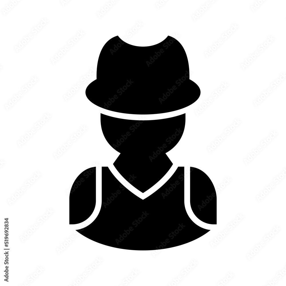 detective man icon or logo isolated sign symbol vector illustration - high quality black style vector icons
