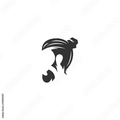 Men hair style icon logo